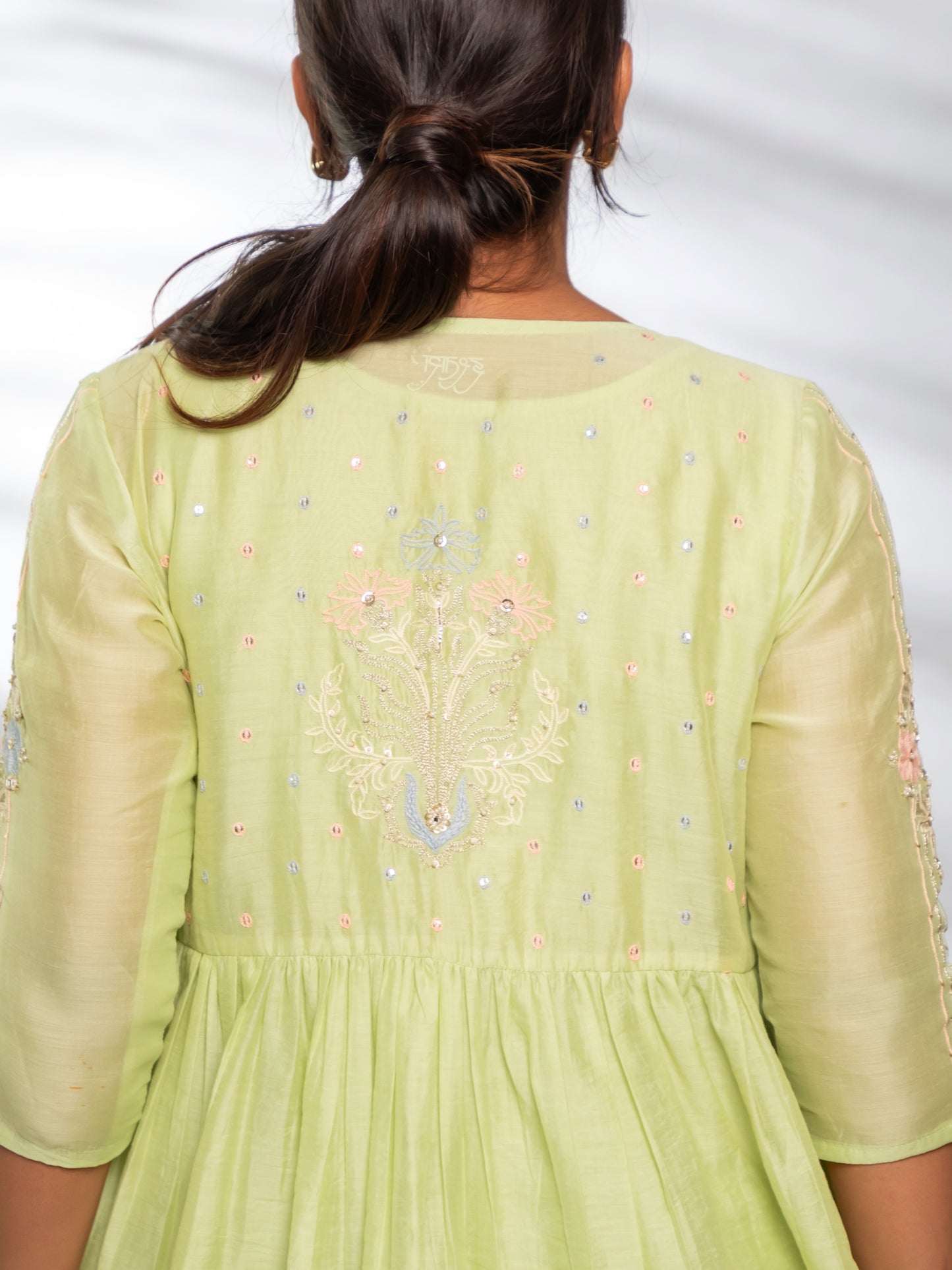 ISHTARA PASTEL GREEN DRESS WITH JACKET #ISH10