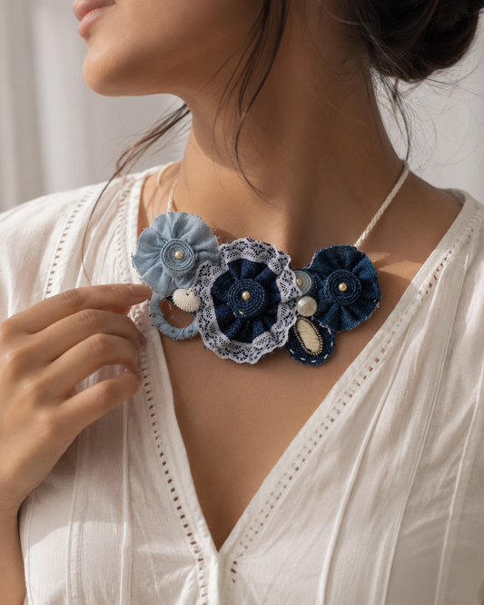 INDIGO BLOOM CHOKER KVDNP0226