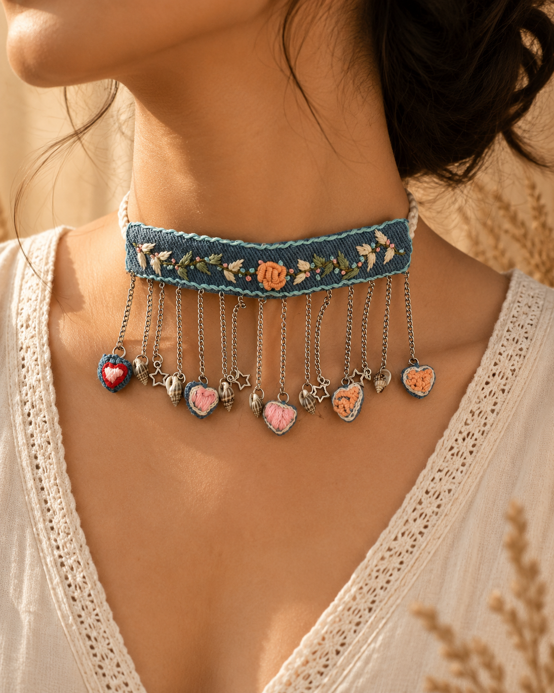 Azure Heart Choker KVDC0526