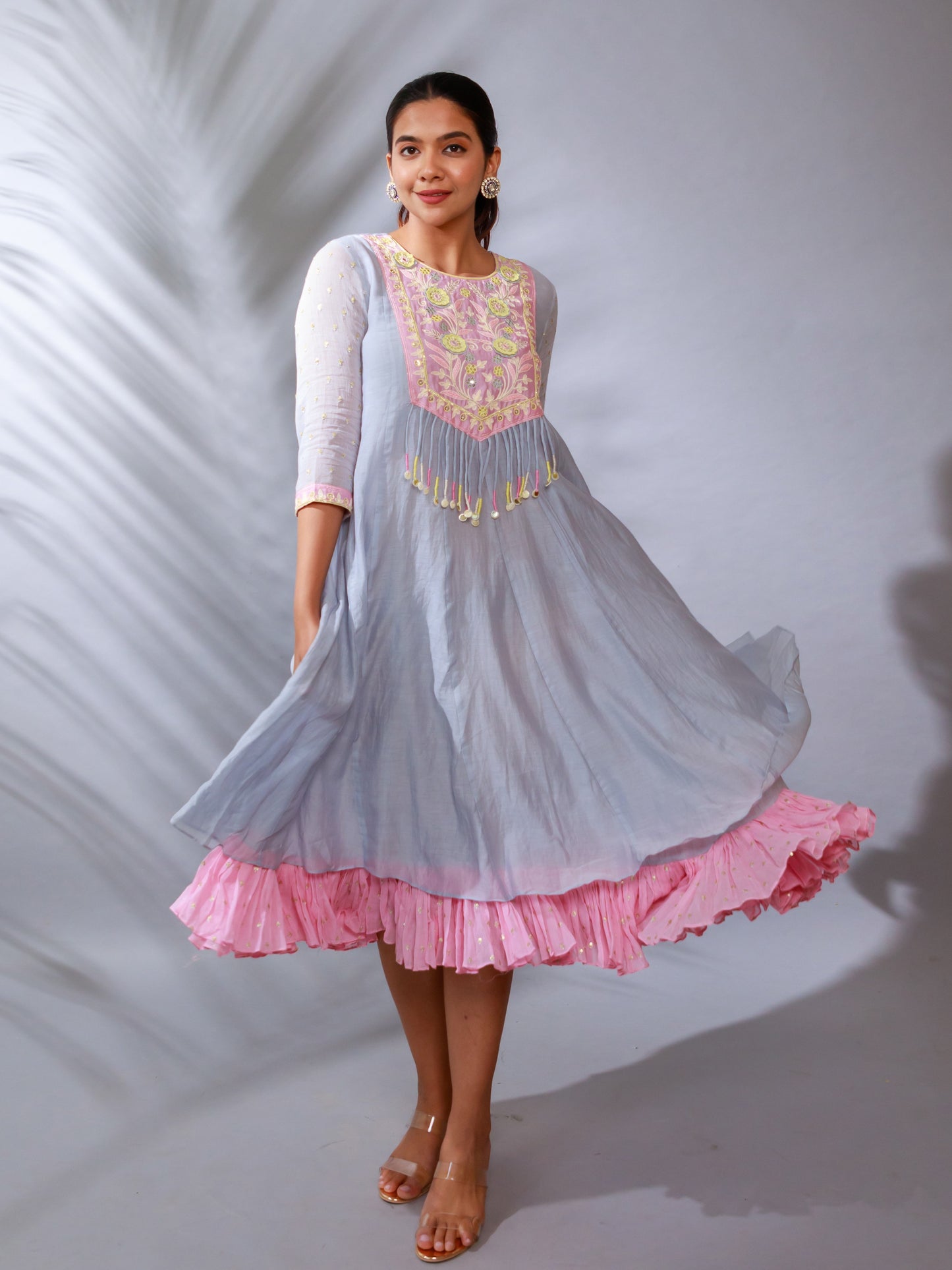 ISHTARA GREY KALI TWO LAYERED DRESS #ISH01