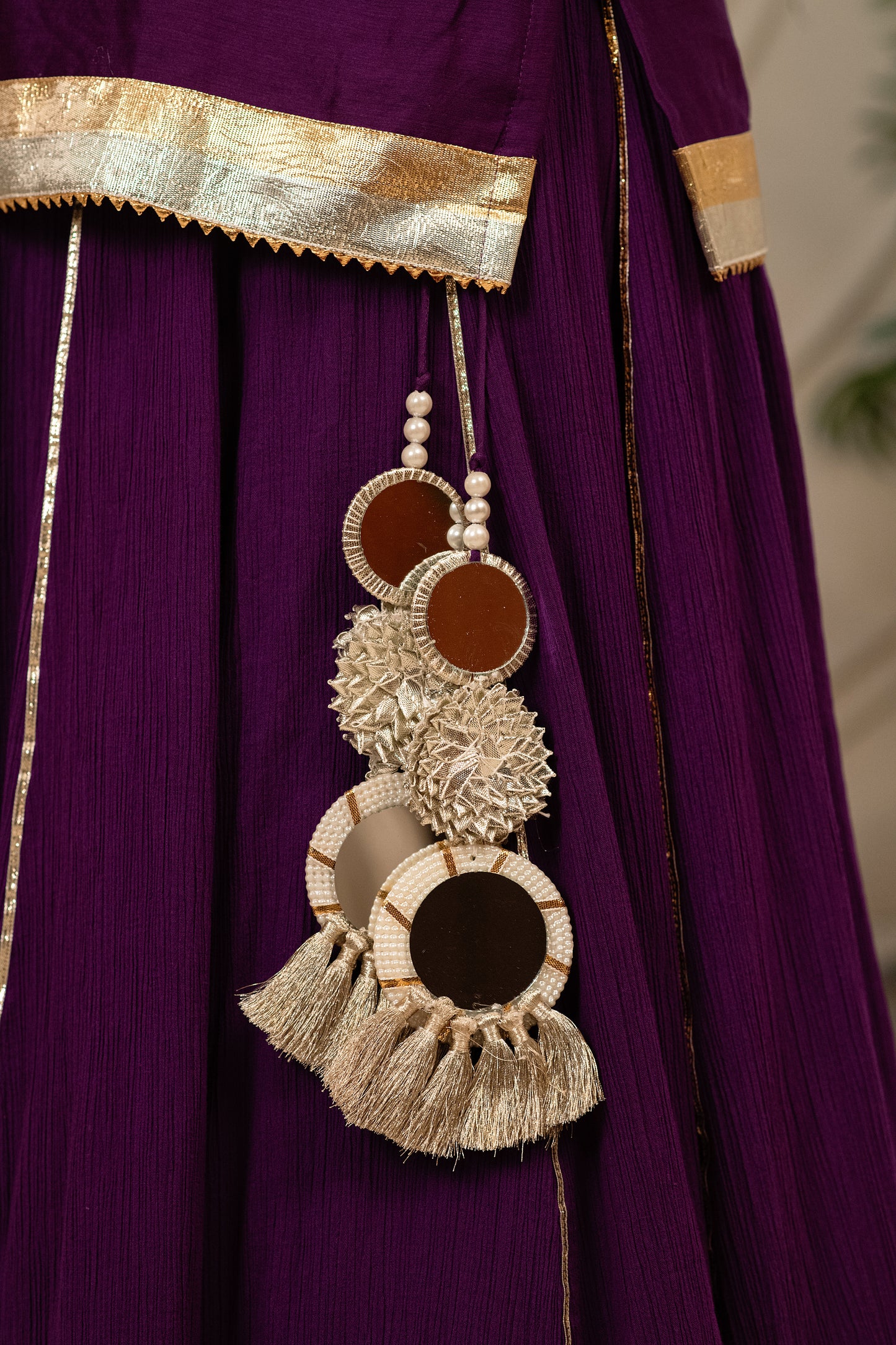 ISHTARA'S PURPLE SHORT KURTA WITH A KALI LEHENGA AND DUPATTA #NAV05